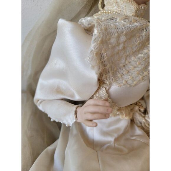 Franklin heirloom AS IS Gibson Girl bride collectible porcelain doll - Picture 10 of 16